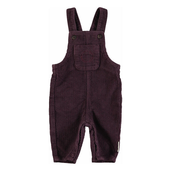 Piupiuchick - Baby dungarees - Aubergine corduroy