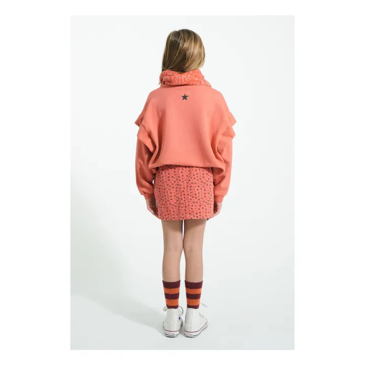 Piupiuchick - Short skirt - Raspberry w/ black flowers