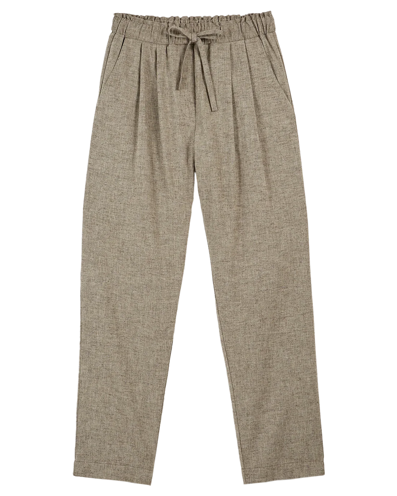 Emile & Ida - Pantalon carotte chiné beige