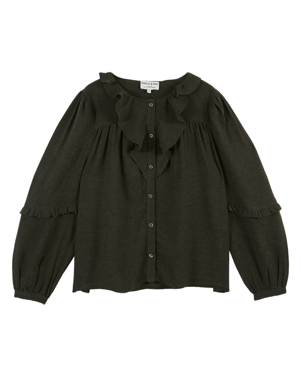 Emile & Ida - Blouse collerette noir