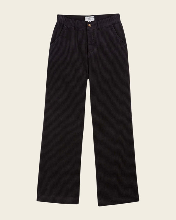 Emile & Ida - Pantalon droit velours noir