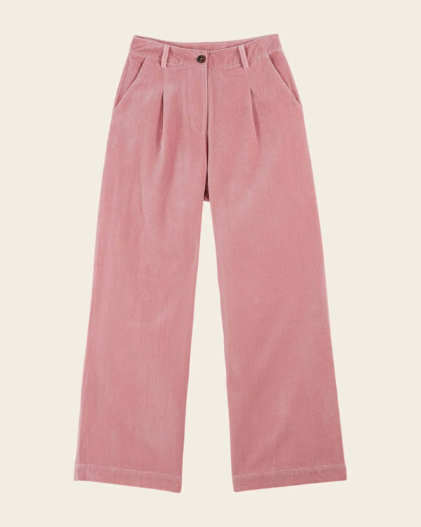 Emile & Ida - Pantalon velours rose - dragee