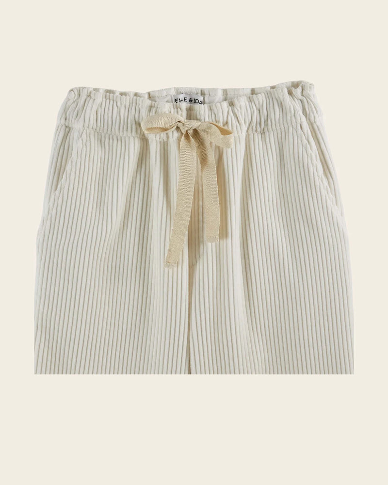 Emile & Ida - Pantalon velours cotelé écru