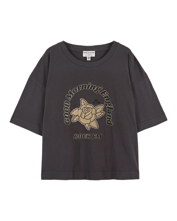 Emile & Ida - T-shirt good morning england coton bio charbon