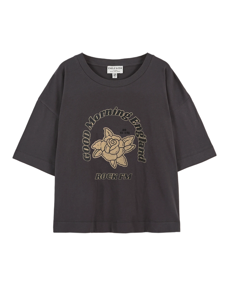 Emile & Ida - T-shirt good morning england coton bio charbon