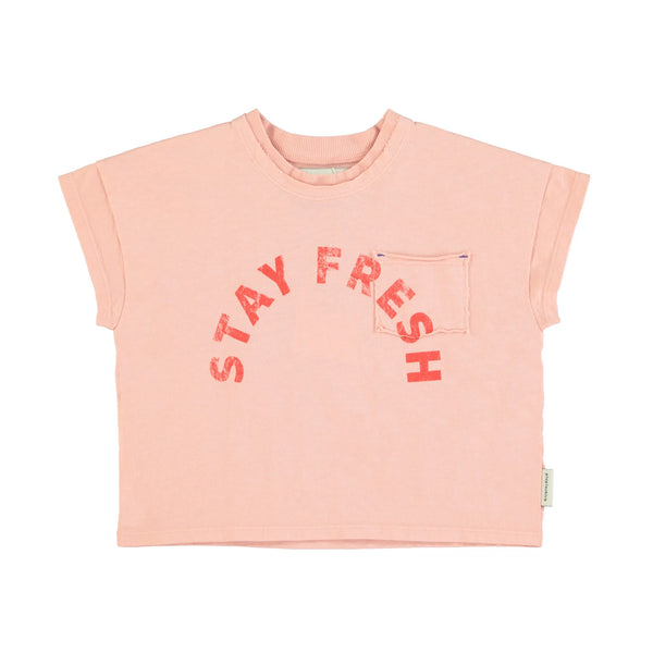 Piupiuchick - T-shirt rose clair avec imprimé "stay fresh"