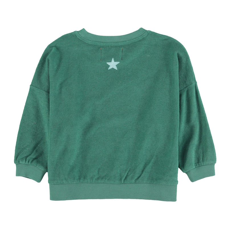 Piupiuchick - Sweatshirt  green w/ "camp tapawingo" print