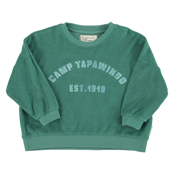 Piupiuchick - Sweatshirt  green w/ "camp tapawingo" print