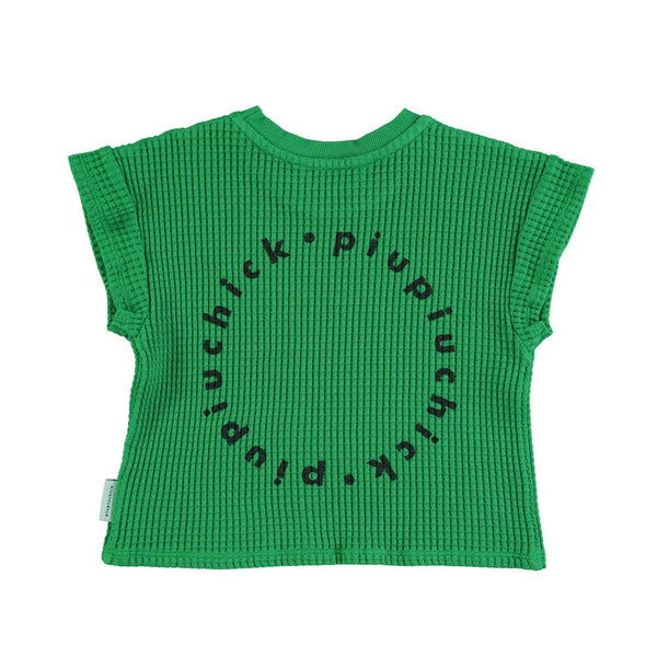 Piupiuchick - T-shirt vert noir imprimé logo