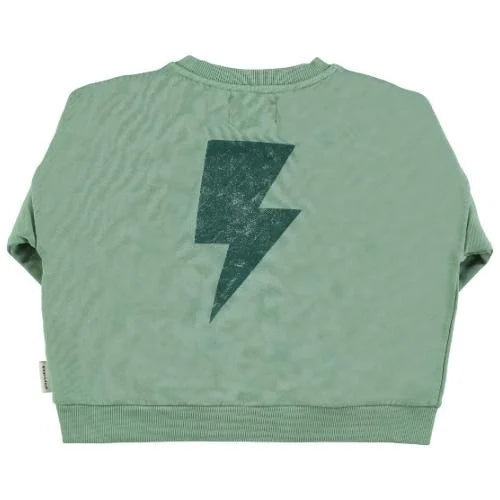 Piupiuchick - Sweatshirt - Green w/ "rock & roll" print