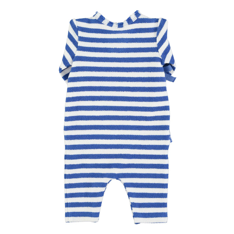 Piupiuchick - nnewborn babygrow | blue & white stripes