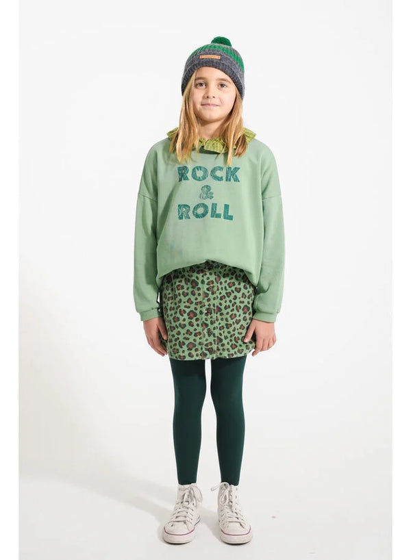 Piupiuchick - Short skirt Green w/ animal print