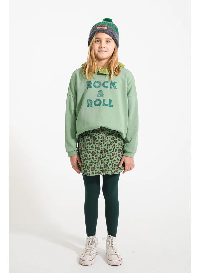 Piupiuchick - Short skirt Green w/ animal print