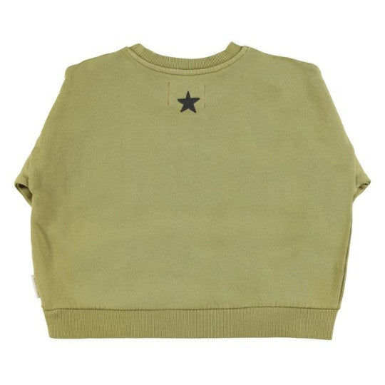 Piupiuchick - Sweatshirt - Olive green w/ tiger print