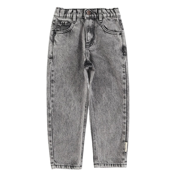 Piupiuchick - Unisex denim trousers Washed black denim