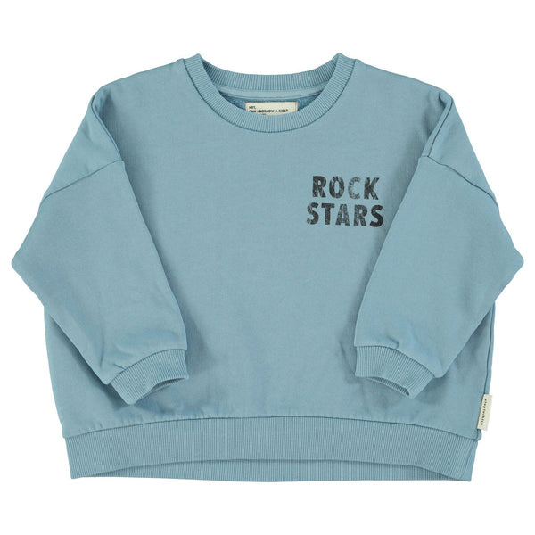 Piupiuchick - Sweatshirt - Blue w/ "rock stars" print