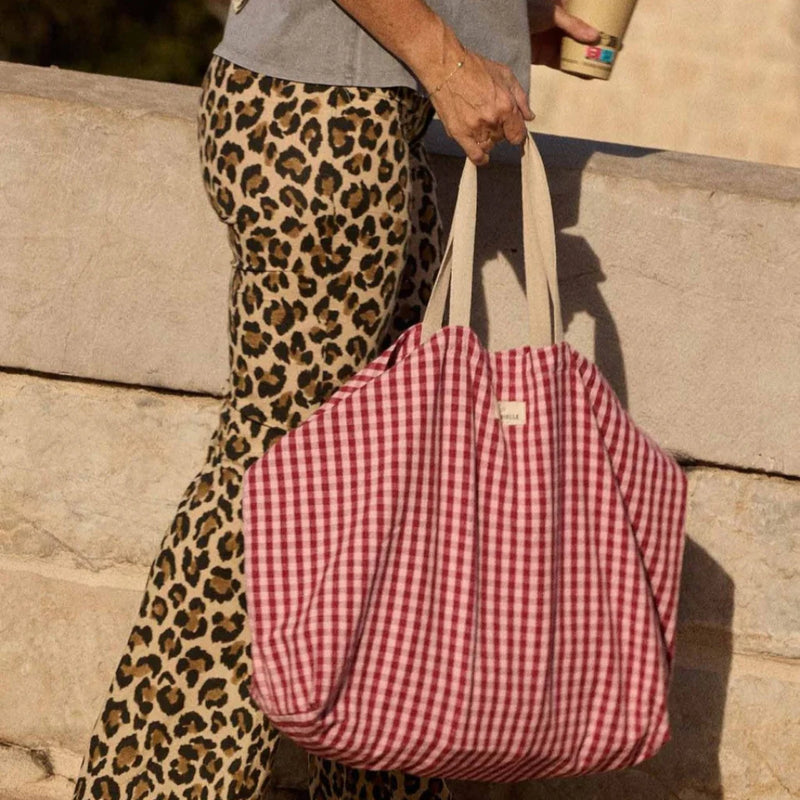 Gabrielle Paris - Sac de plage vichy cerise