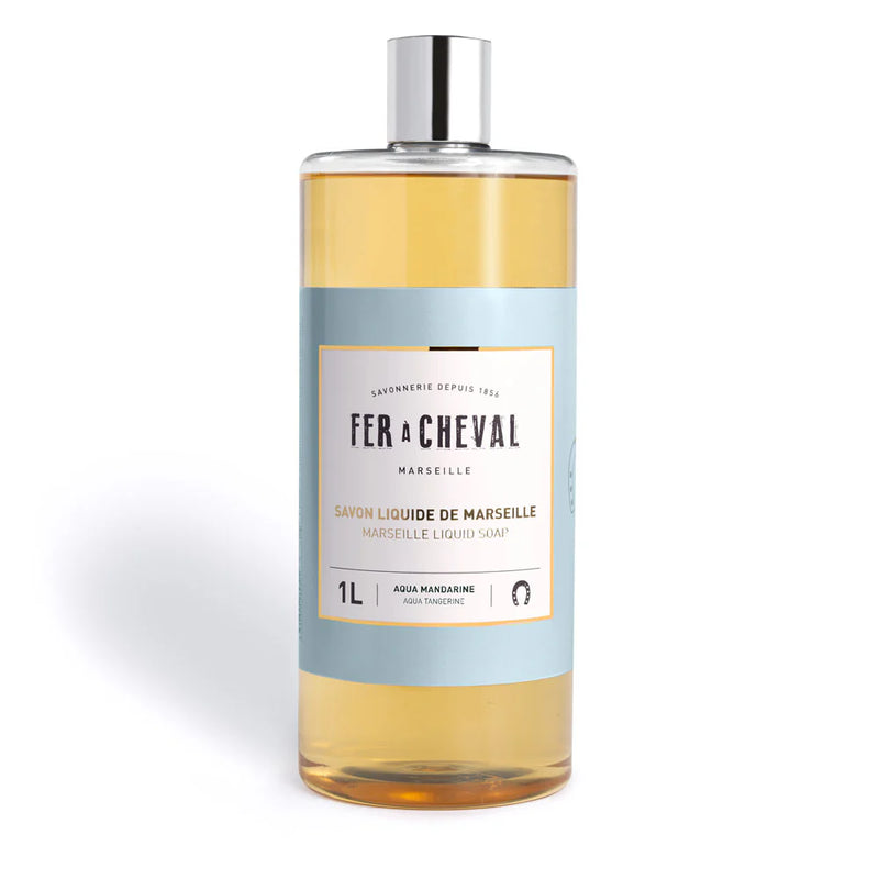 Fer à cheval - Recharge 1L savon liquide de marseille aqua mandarine