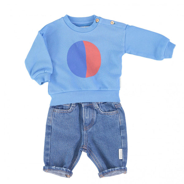 Piupiuchick - Sweatshirt - blue w/ multicolor circle print