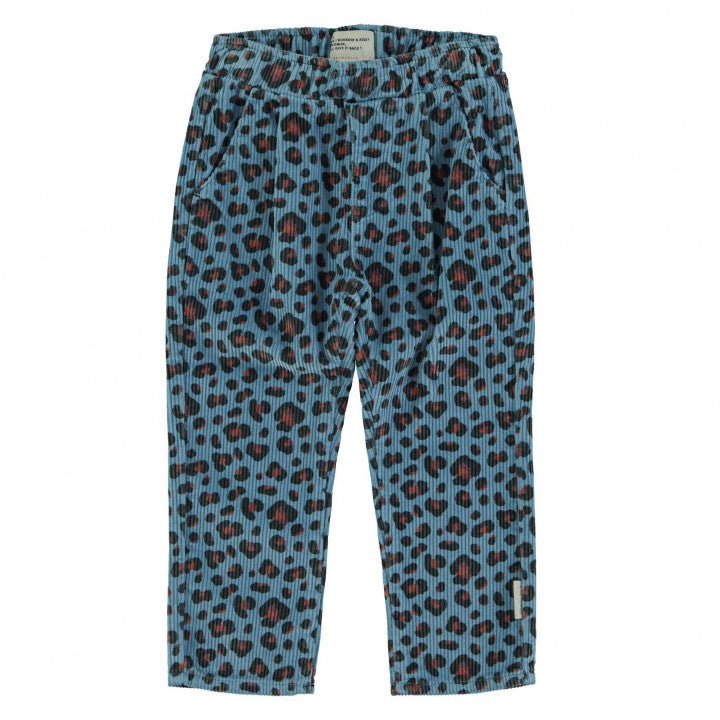 Piupiuchick - Unisex trousers - Blue w/ animal print