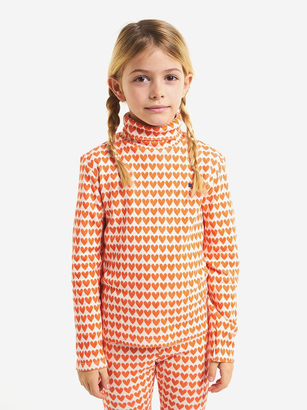 Bobo Choses - HEARTS ALL OVER TURTLE NECK T-SHIRT