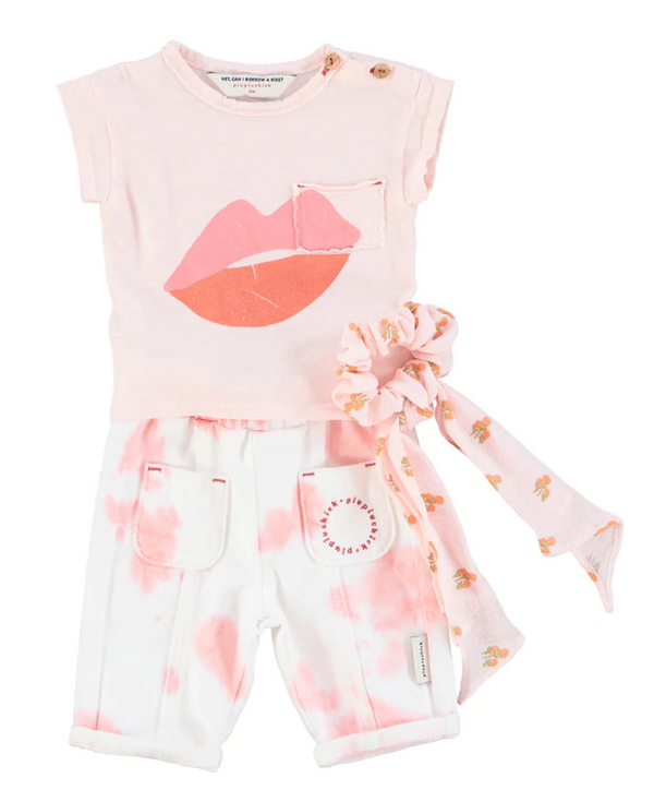 Piupiuchick - T’shirt light pink w/ lips bébé
