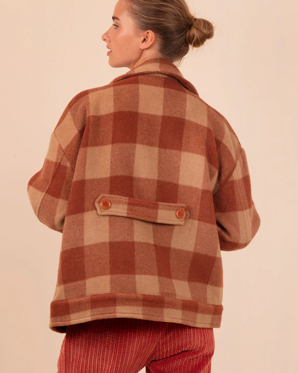 EMILE & IDA - Blouson laine grand vichy