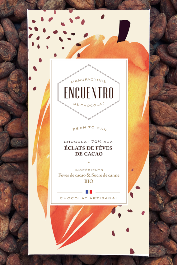 Encuentro - Tablette 70 % Éclats fèves de Cacao - Haïti