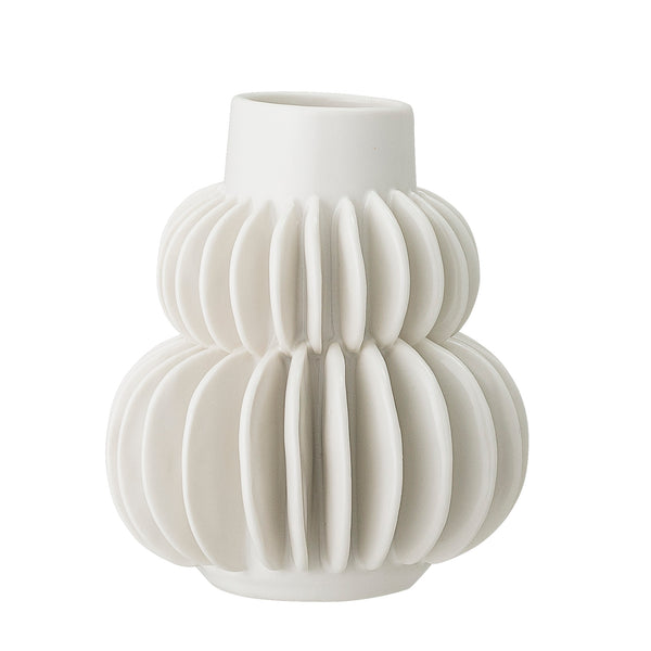 Bloomingville - Vase blanc en grès