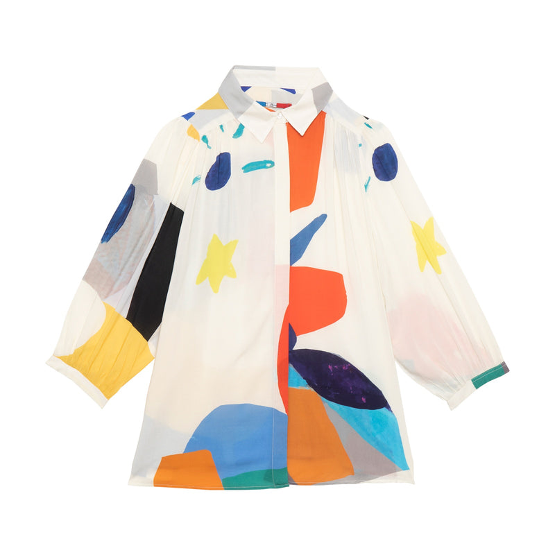 G.Kero - Big colors cream blouse
