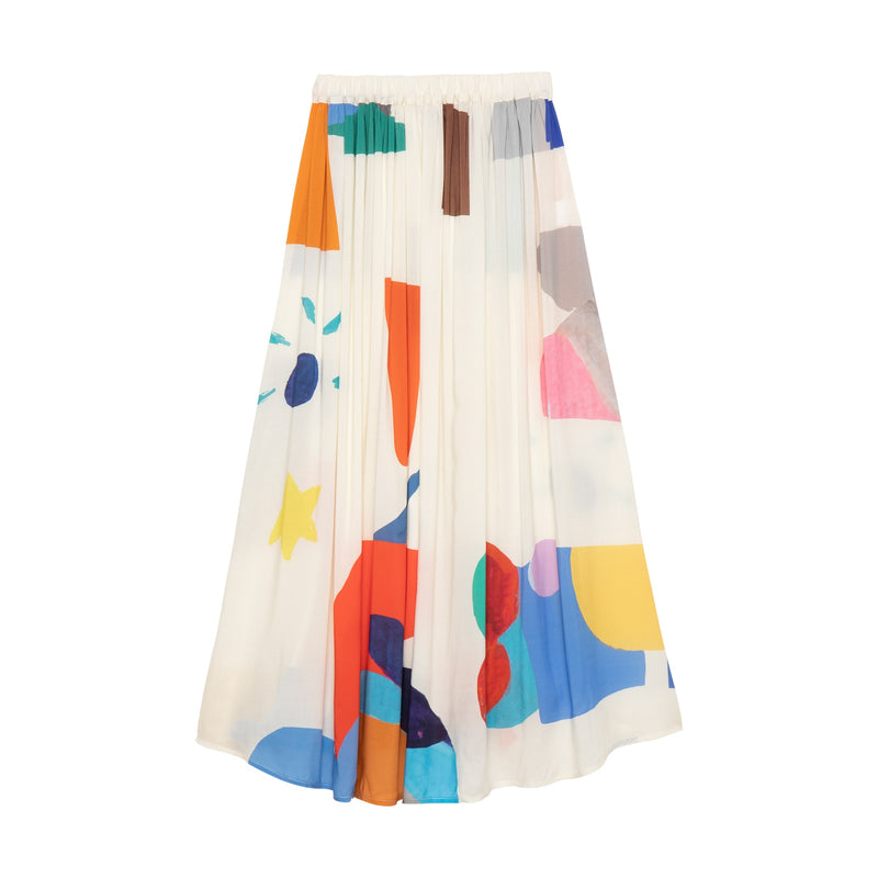 G.Kero - Big colors cream skirt