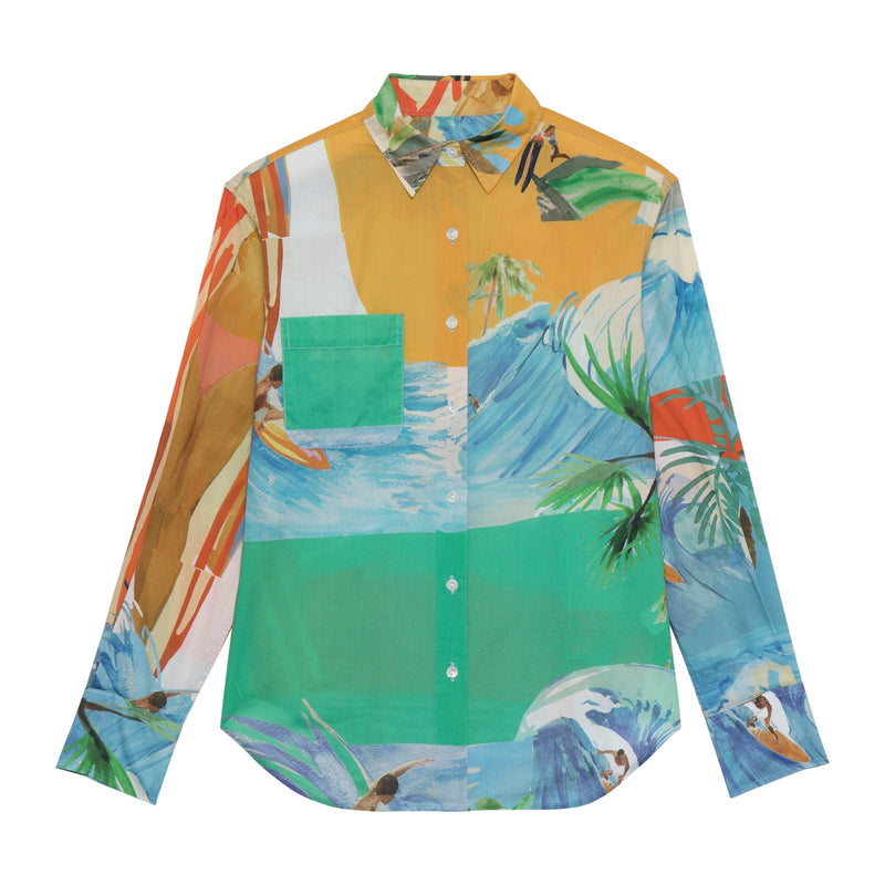 G.Kero - Surf color cotton woman shirt