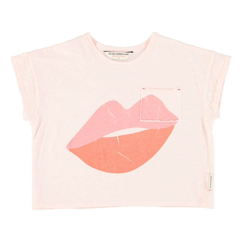 Piupiuchick - T’shirt light pink w/ lips enfant